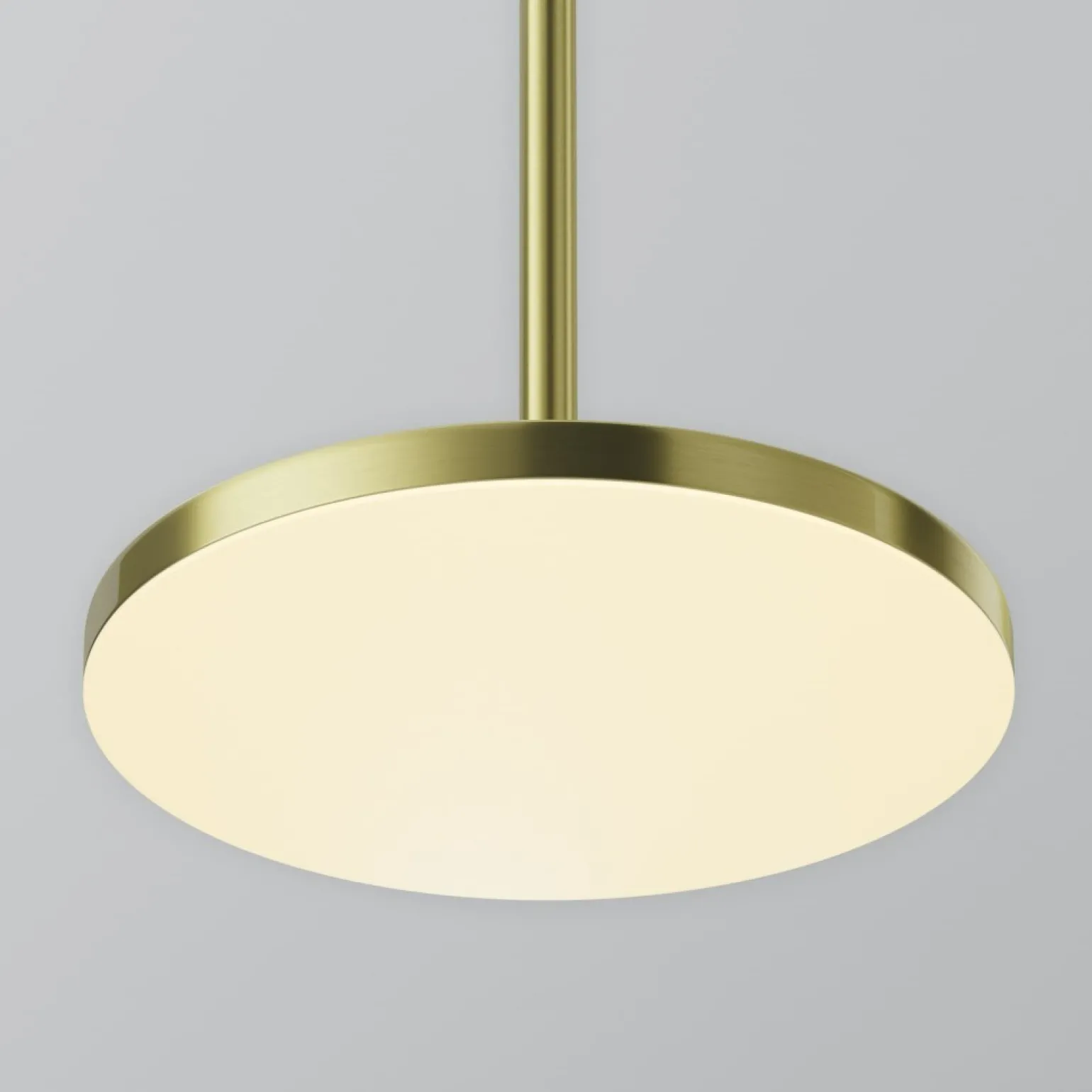 Hot Złota lampa wisząca LED, nad wyspę P076PL-L12W3K-BS z serii PLATO Żyrandole Nowoczesne