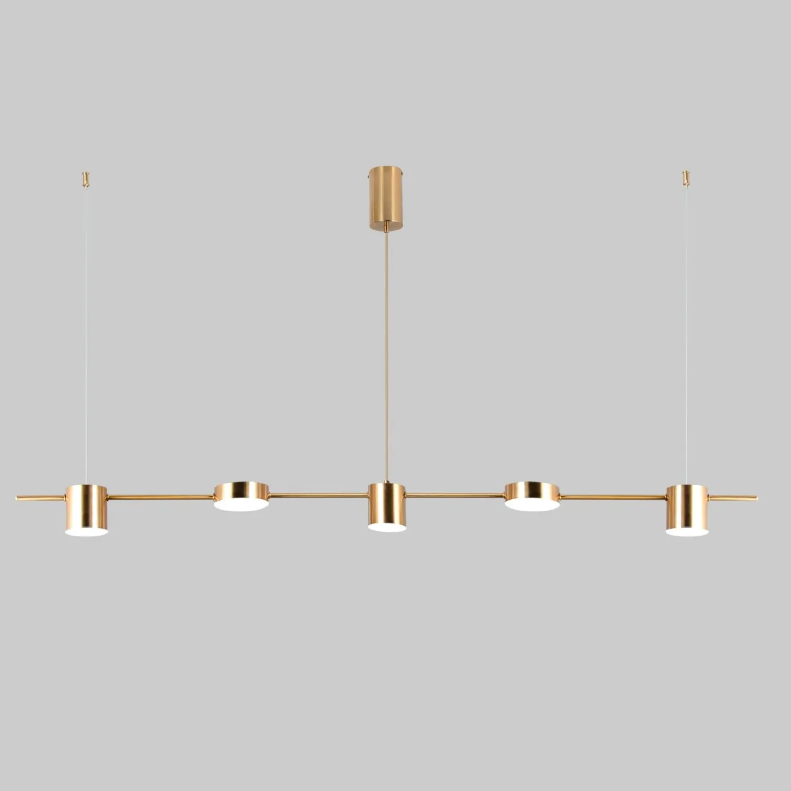 Outlet Złota lampa wisząca LED PND-16374-5-COP-GD-4K REMDAL | Kaja Żyrandole Nowoczesne