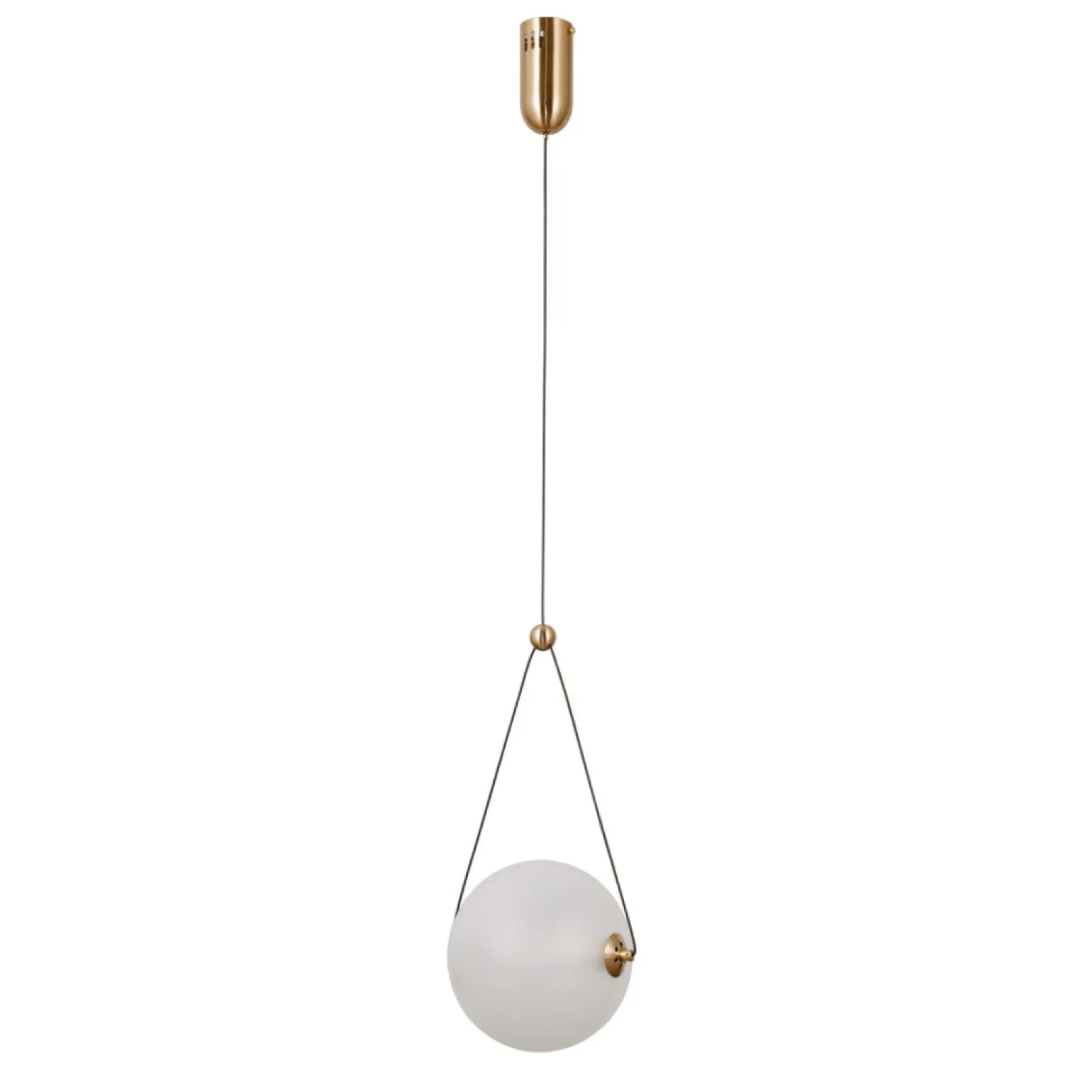 Shop Złota lampa wisząca, ledowa PND-34361-M-HBR-OPAL z serii RASTIA Żyrandole Nowoczesne