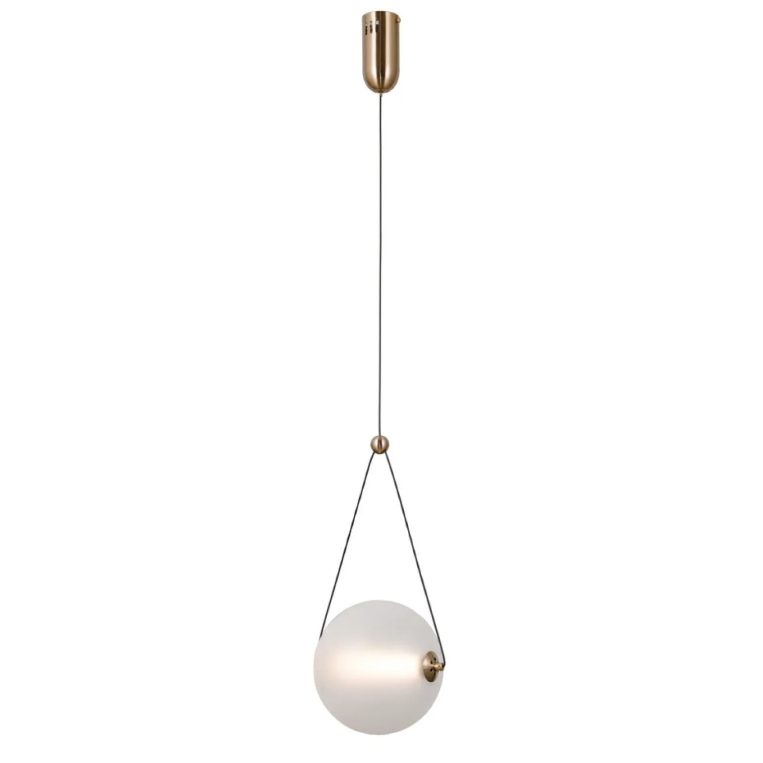 Shop Złota lampa wisząca, ledowa PND-34361-M-HBR-OPAL z serii RASTIA Żyrandole Nowoczesne