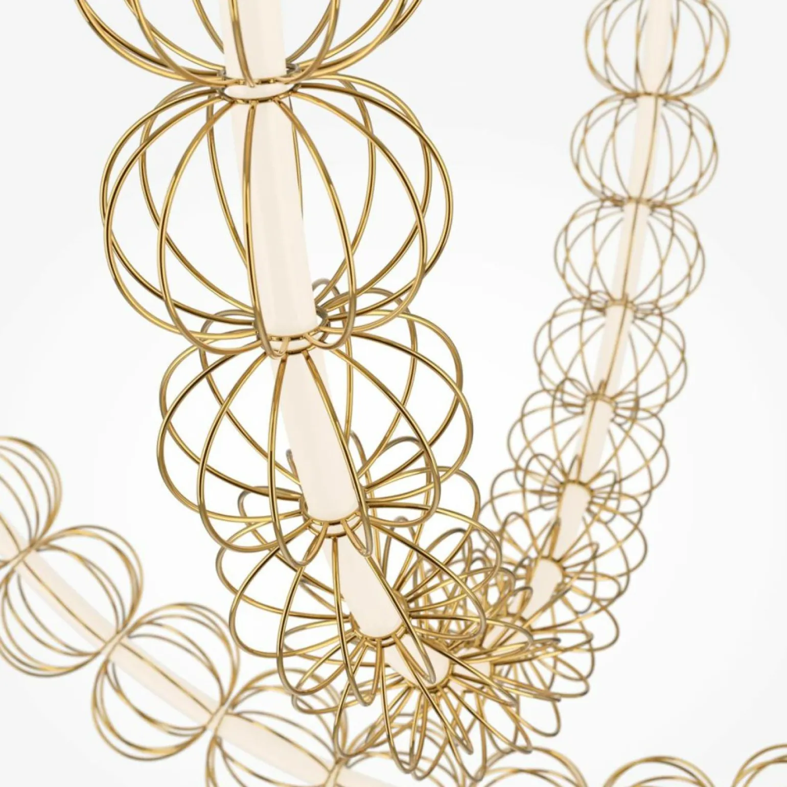 Sale Złota lampa wisząca nad stół MOD216PL-L55G3K z serii GOLDEN CAGE Żyrandole Nowoczesne