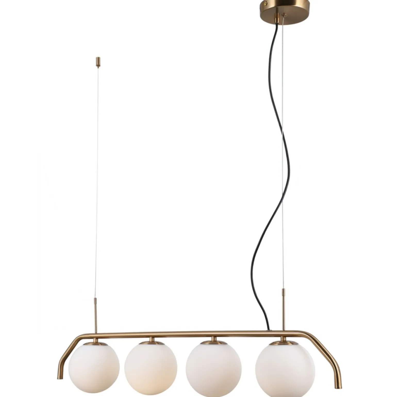 Cheap Złota lampa wisząca nad stół PND-3300-4-HBR CARIMI | Kaja Oświetlenie Żyrandole Nowoczesne