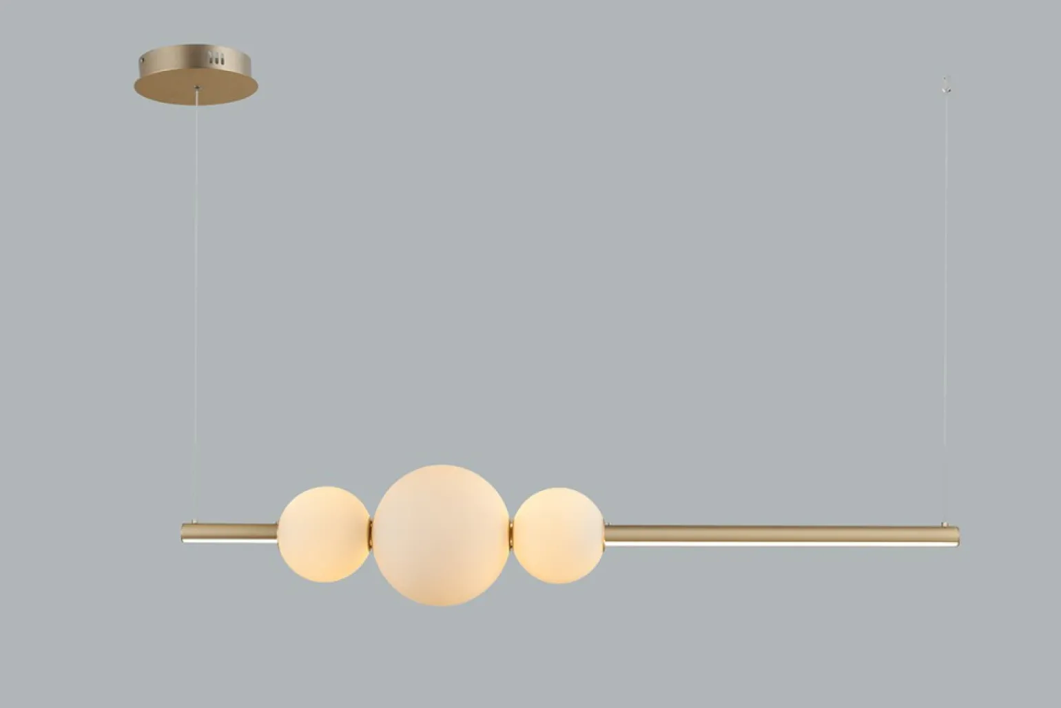 Discount Złota lampa wisząca nad wyspę kuchenną AZ4427 SANDRA | Kaja Żyrandole Nowoczesne