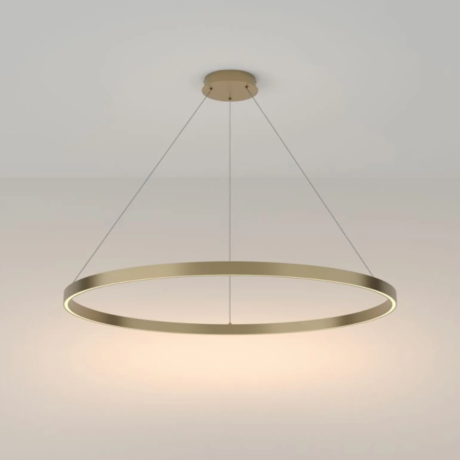 Cheap Złota lampa wisząca, obręcz Ø100cm MOD058PL-L54BS3K z serii RIM | Kaja Żyrandole Nowoczesne