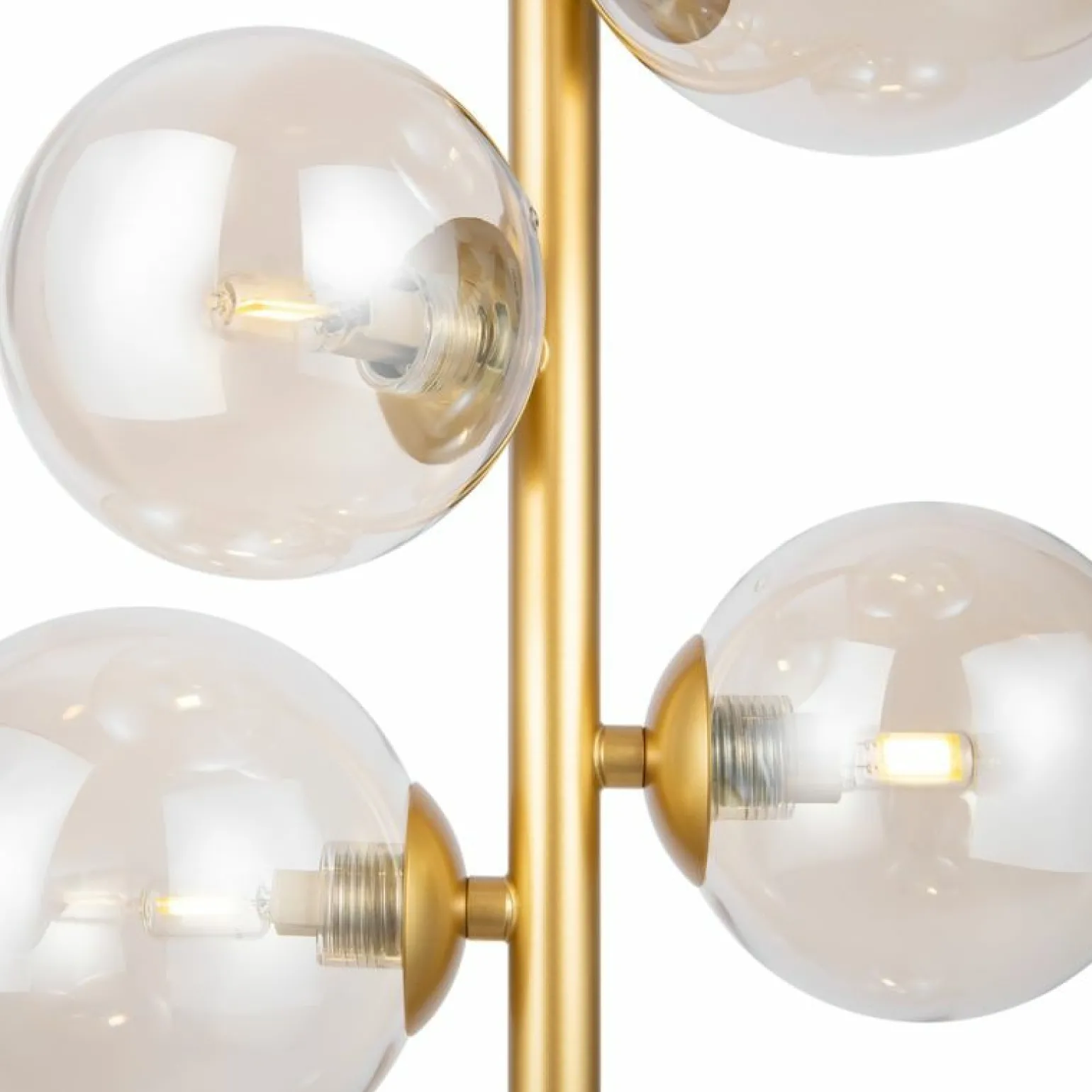 Fashion Złota lampa wisząca, pionowa, z kloszami MOD545PL-06G z serii DALLAS Żyrandole Nowoczesne