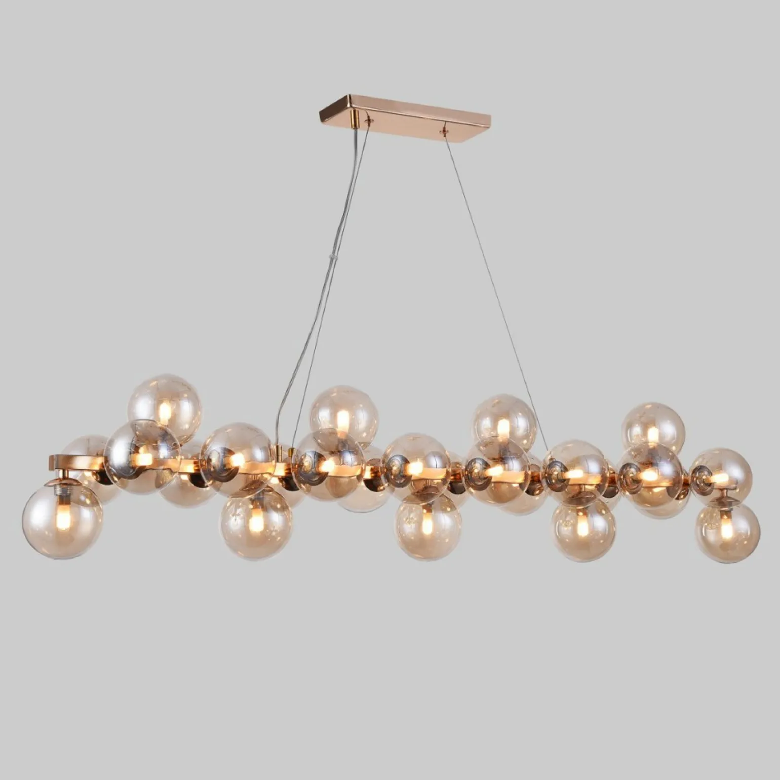 Outlet Złota lampa wisząca PND-5252-A-25-GD-CGN CABELLA | Kaja Oświetlenie Żyrandole Nowoczesne