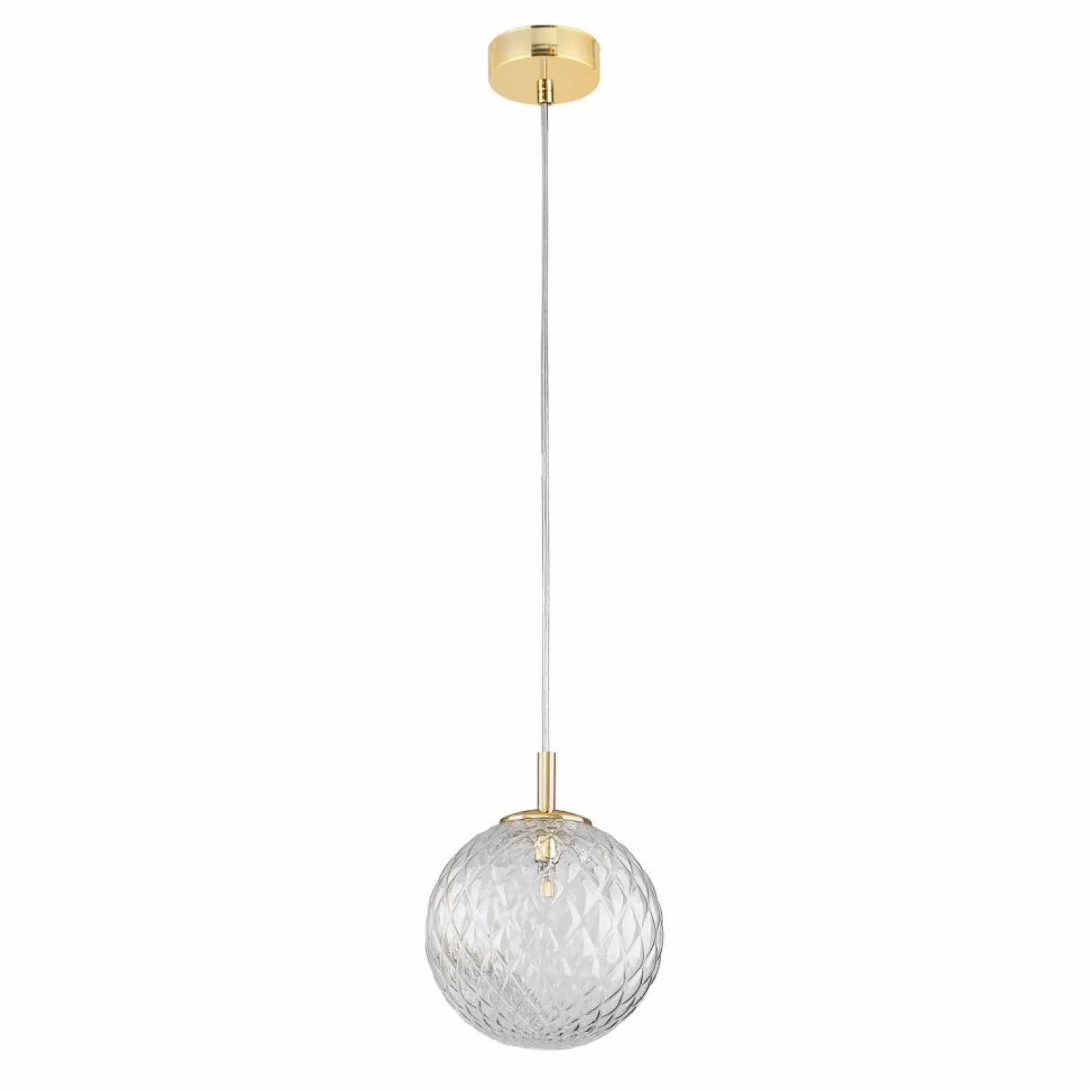 Best Sale Złota lampa wisząca z kulistym kloszem TK 4609 z serii CADIX | Kaja Żyrandole Nowoczesne
