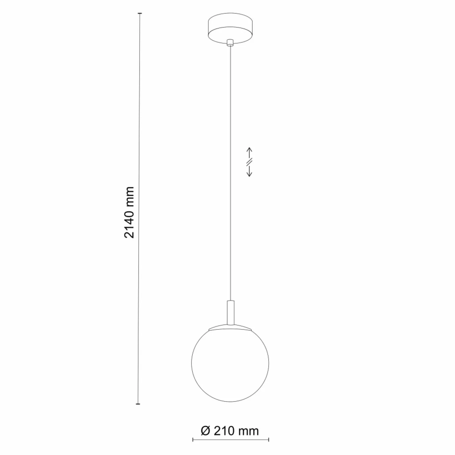 Best Sale Złota lampa wisząca z kulistym kloszem TK 4609 z serii CADIX | Kaja Żyrandole Nowoczesne