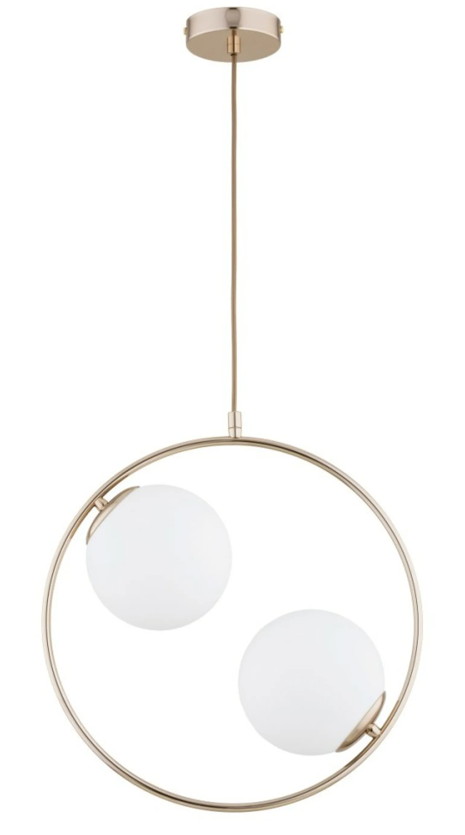 Sale Złota lampa wisząca z mlecznymi kloszami AL 62444 z serii AVIA | Kaja Oświetleni Żyrandole Nowoczesne