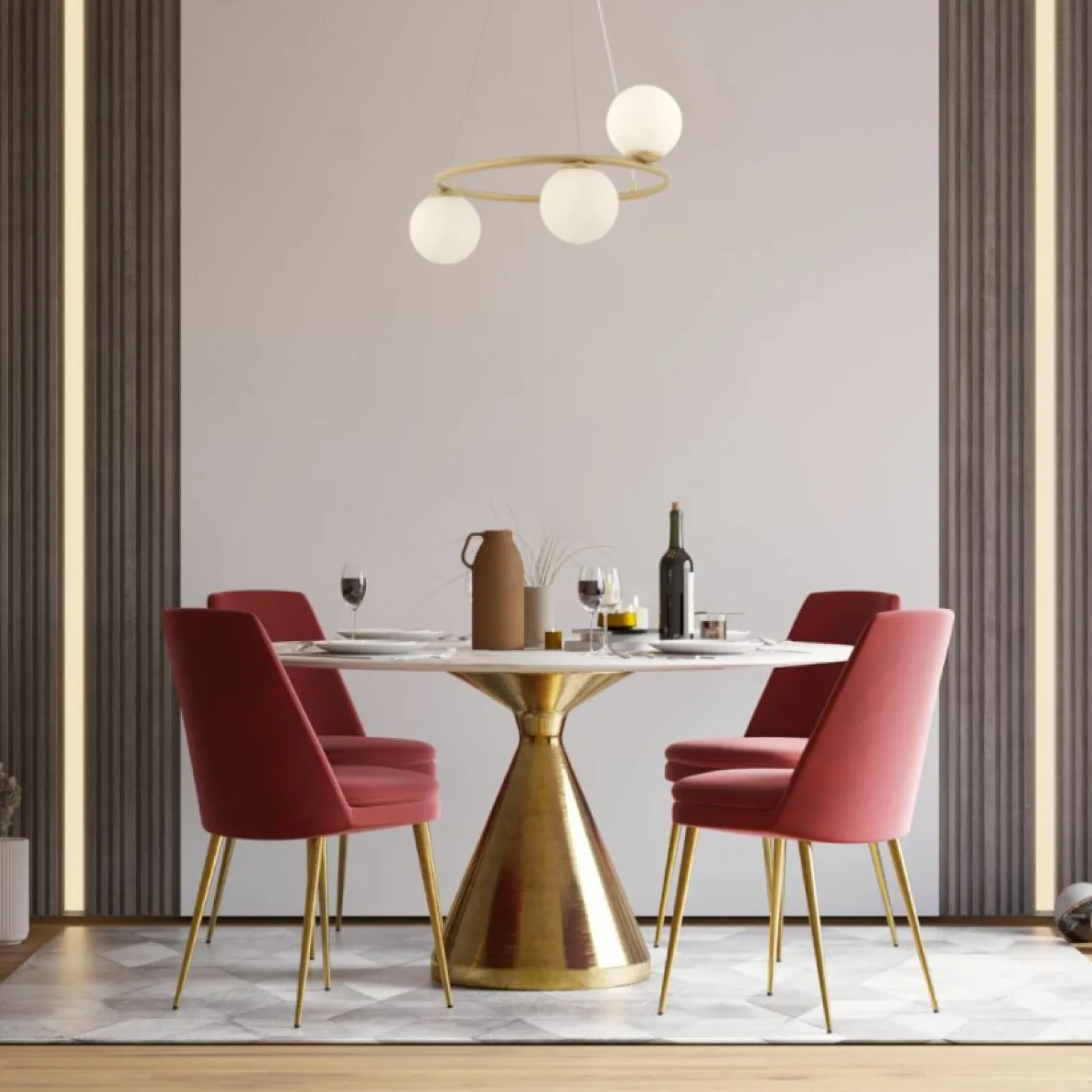 Best Sale Złota, stylowa lampa wisząca do sypialni SIG 33380 z serii GAMA KOŁO Żyrandole Nowoczesne