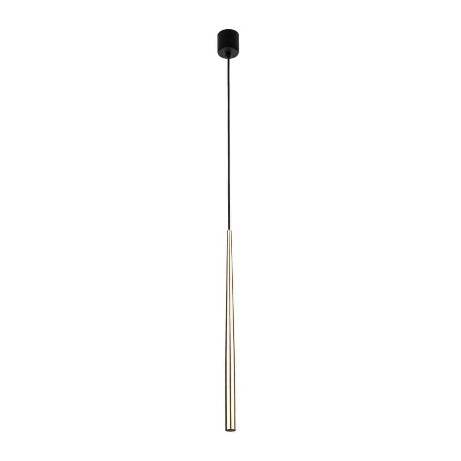 Online Złota tuba na regulowanym przewodzie TK 10116 PIANO BLACK GOLD | Kaja Żyrandole Nowoczesne