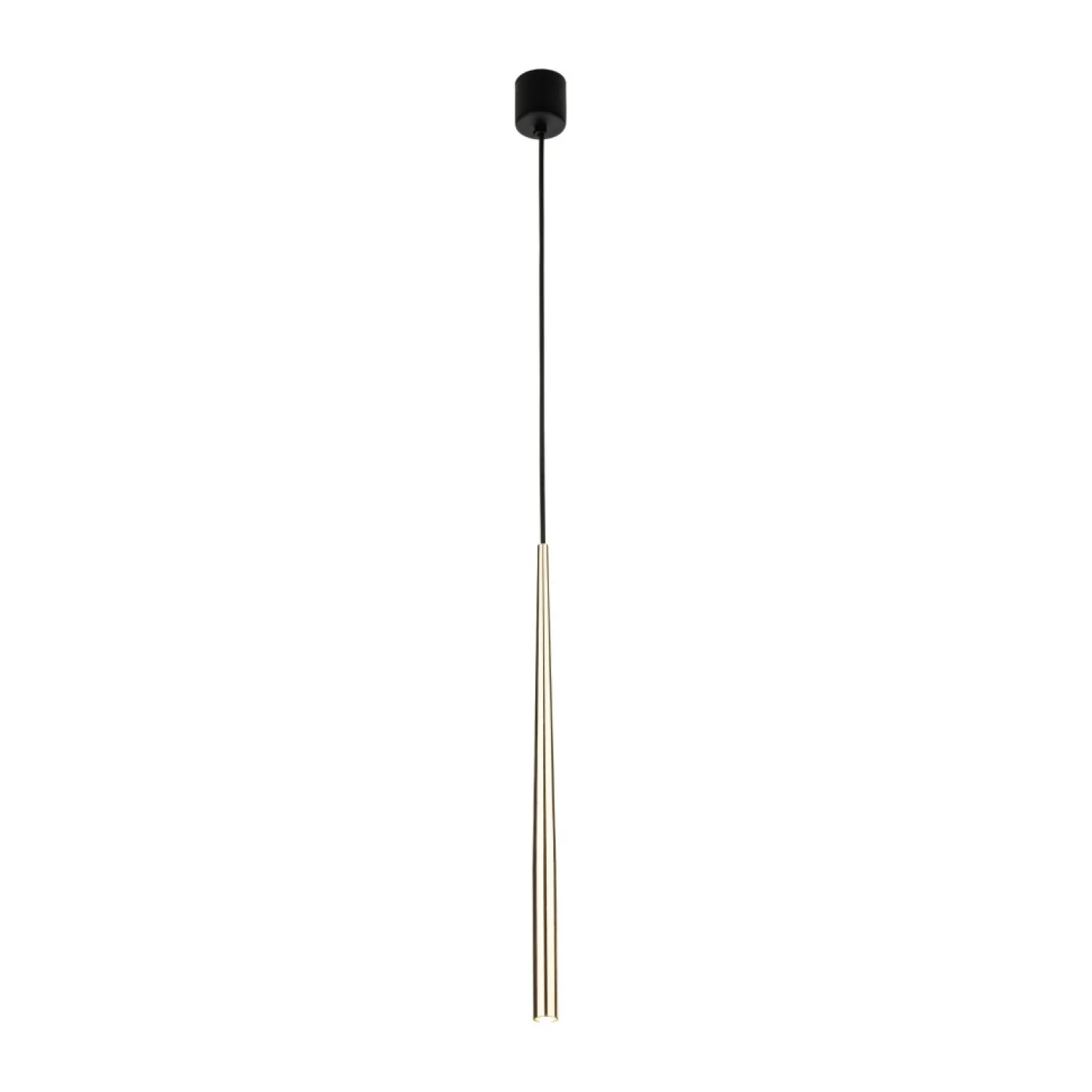 Online Złota tuba na regulowanym przewodzie TK 10116 PIANO BLACK GOLD | Kaja Żyrandole Nowoczesne