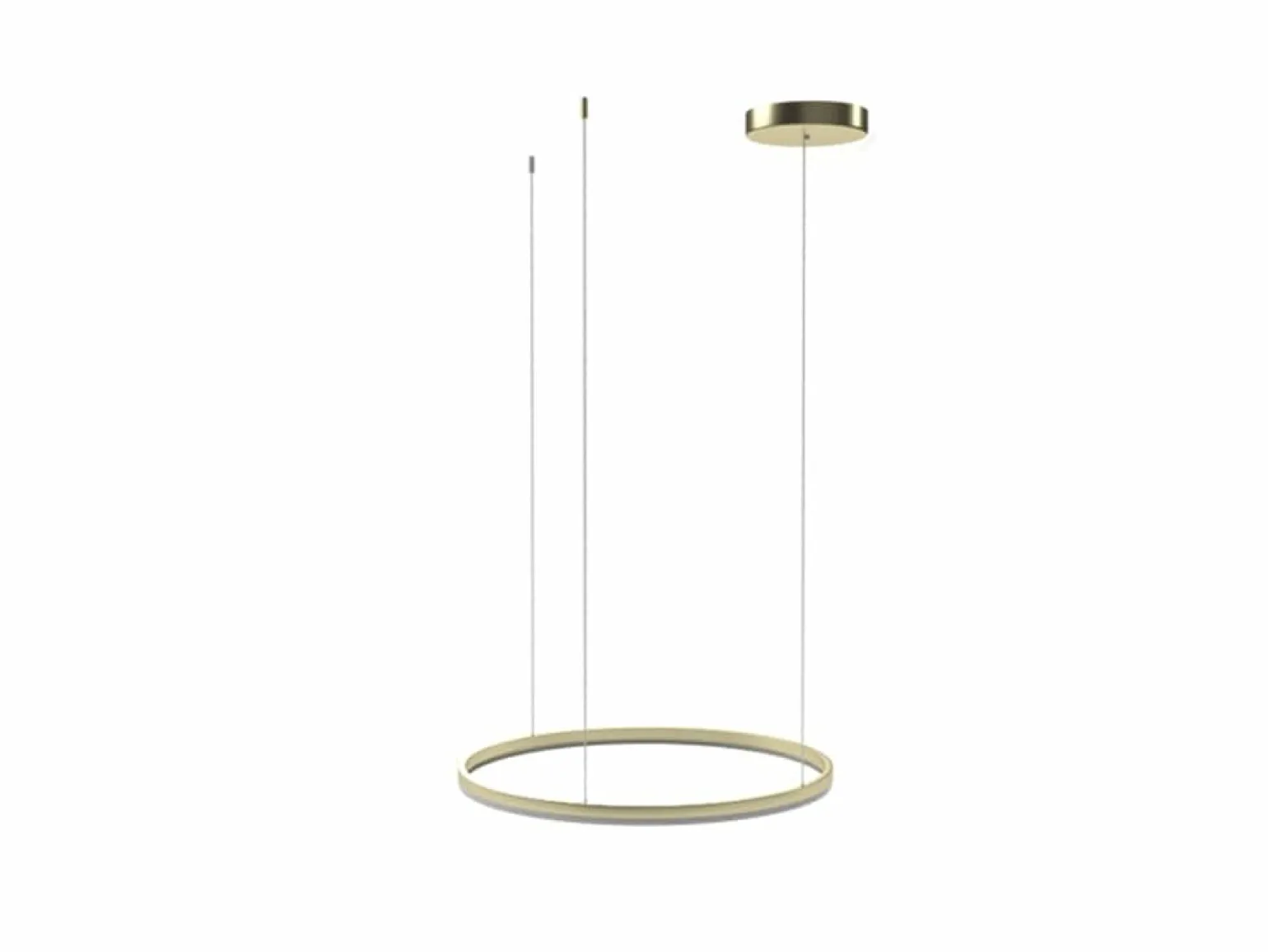 Best Sale Złote koło LED wiszące poziomo ⌀150cm z pilotem AZ5348 HALO | Kaja Żyrandole Nowoczesne