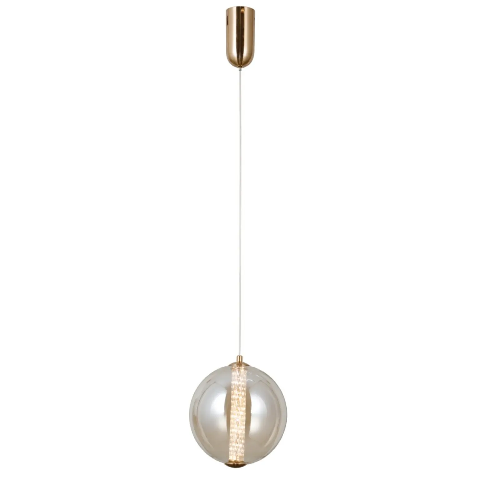 Fashion Złoto-bursztynowa lampa ledowa PND-34359-M-HBR-AMB z serii BUTERO Żyrandole Nowoczesne