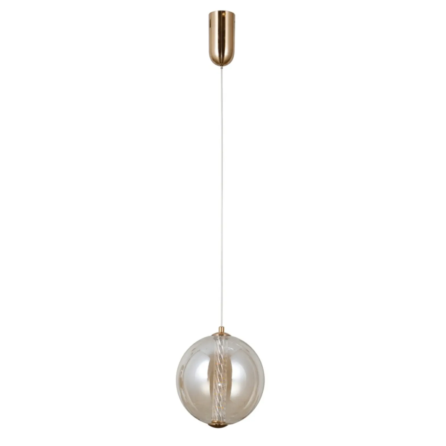 Fashion Złoto-bursztynowa lampa ledowa PND-34359-M-HBR-AMB z serii BUTERO Żyrandole Nowoczesne