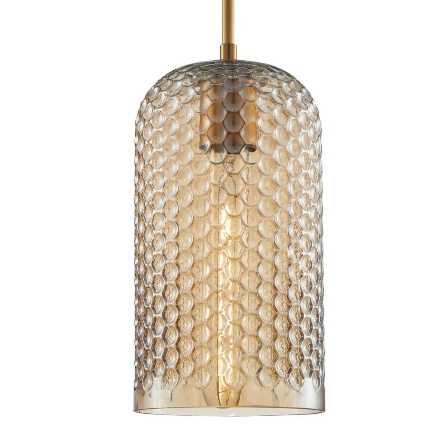Online Złoto-bursztynowa lampa wisząca PND-25205-1S-BK-AMB z serii RENTI Żyrandole Nowoczesne