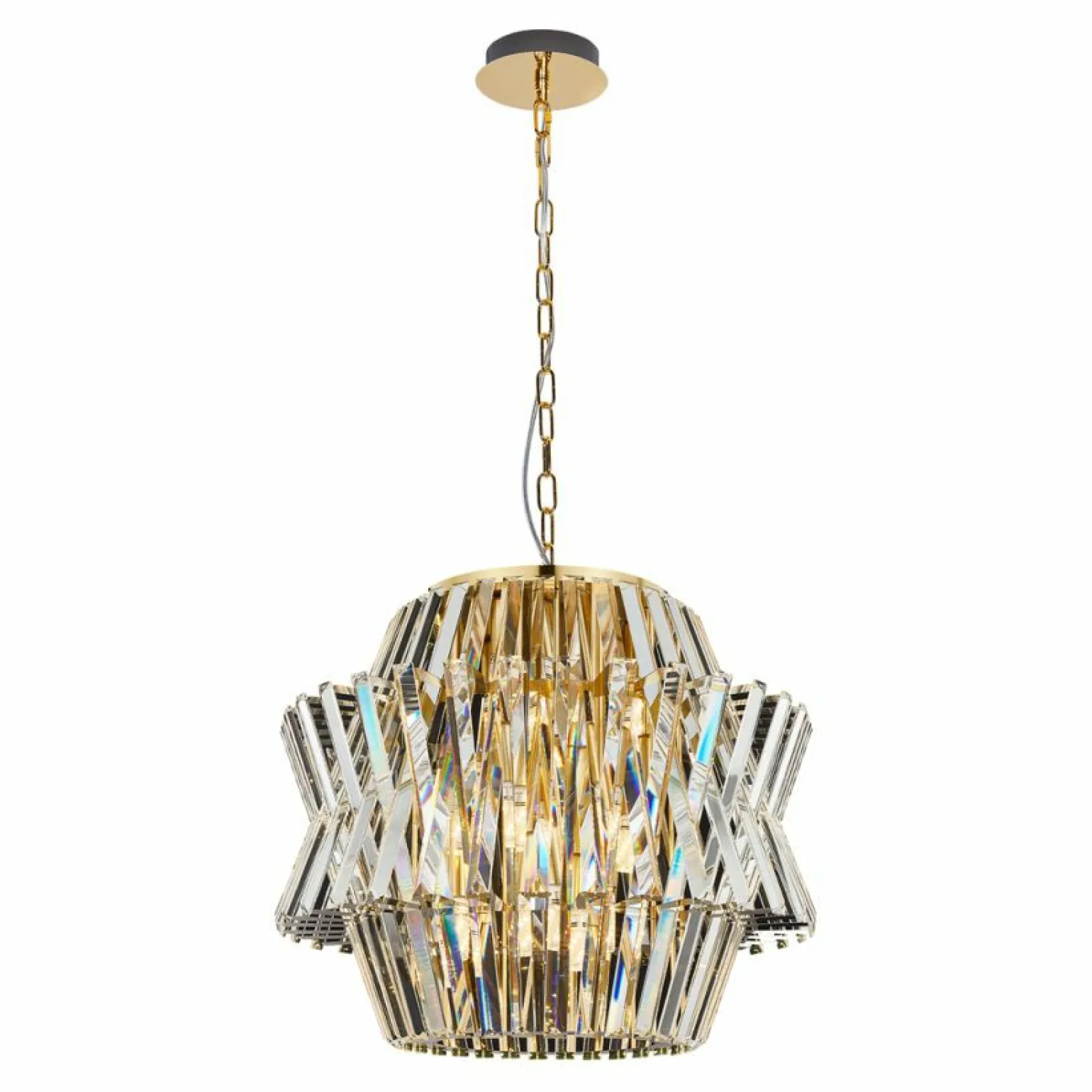 Sale Złoty, kryształowy żyrandol w stylu pałacowym ML0401 CROWN | Kaja Żyrandole Nowoczesne