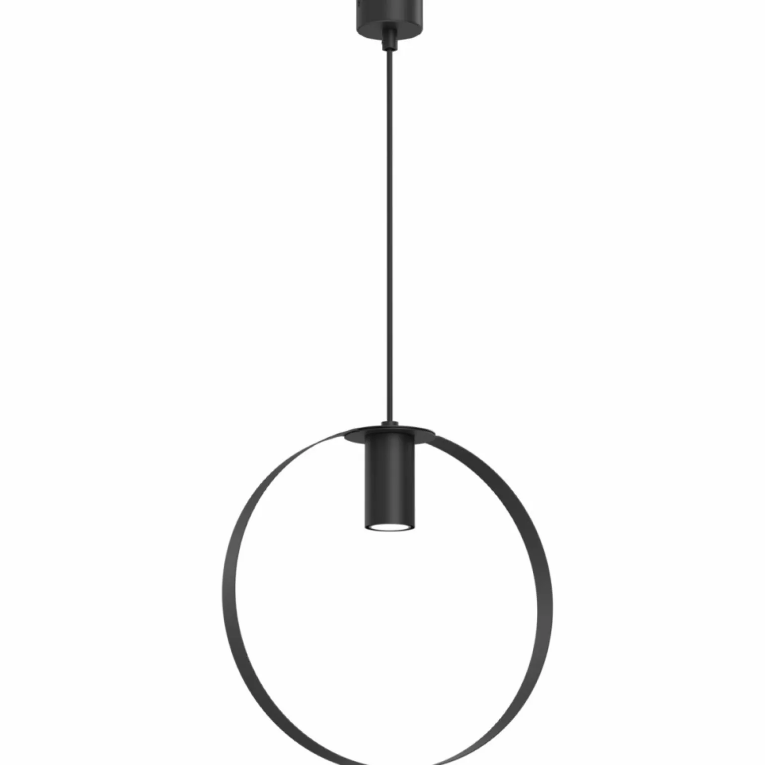 Shop Zwis z tubą w czarnej obręczy ⌀30cm ANT 5148 ORTIGA | Kaja Oświetlenie Żyrandole Nowoczesne